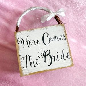 Here Comes the Bride Basket for Flower Girl